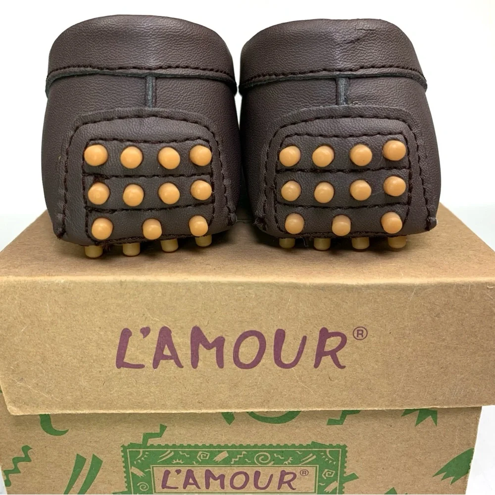 L'Amour Kids Brown Tassel Loafers - Picture 4 of 6